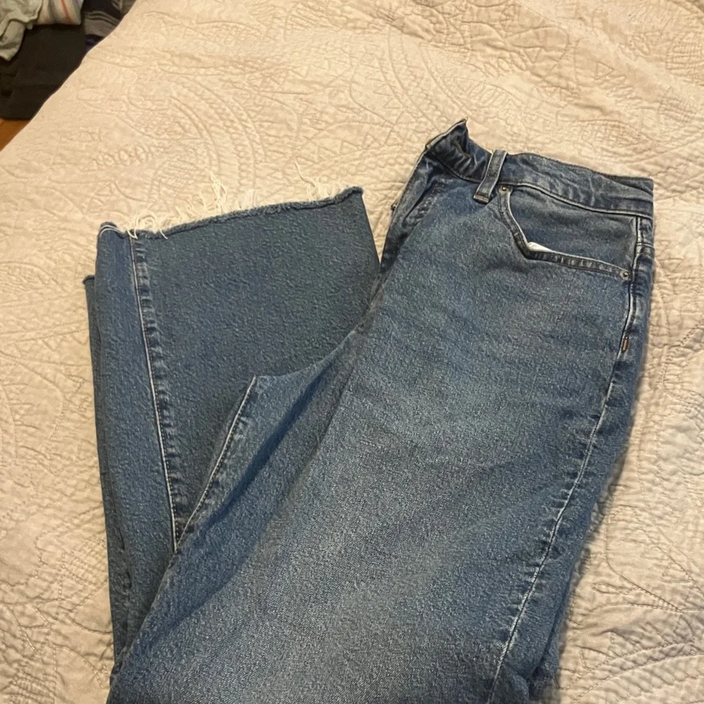 J. Crew Blue Denim Slim Wide Leg Jeans - Picture 3 of 6
